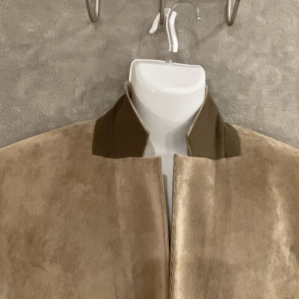 Chaps Men's 48L Tan Camel Corduroy‎ 2 Button Blazer Jacket Sports Coat Wedding